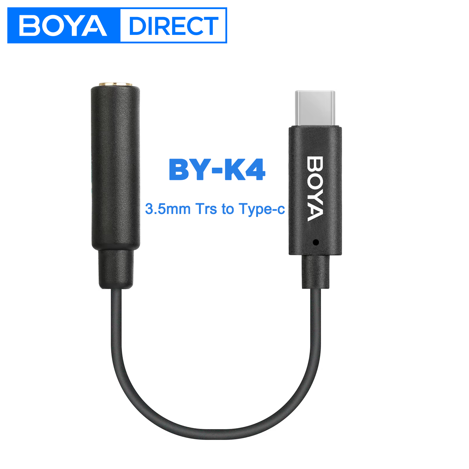 Trs Cable - BOYA BY-K4 6cm 3.5mm TRS Female