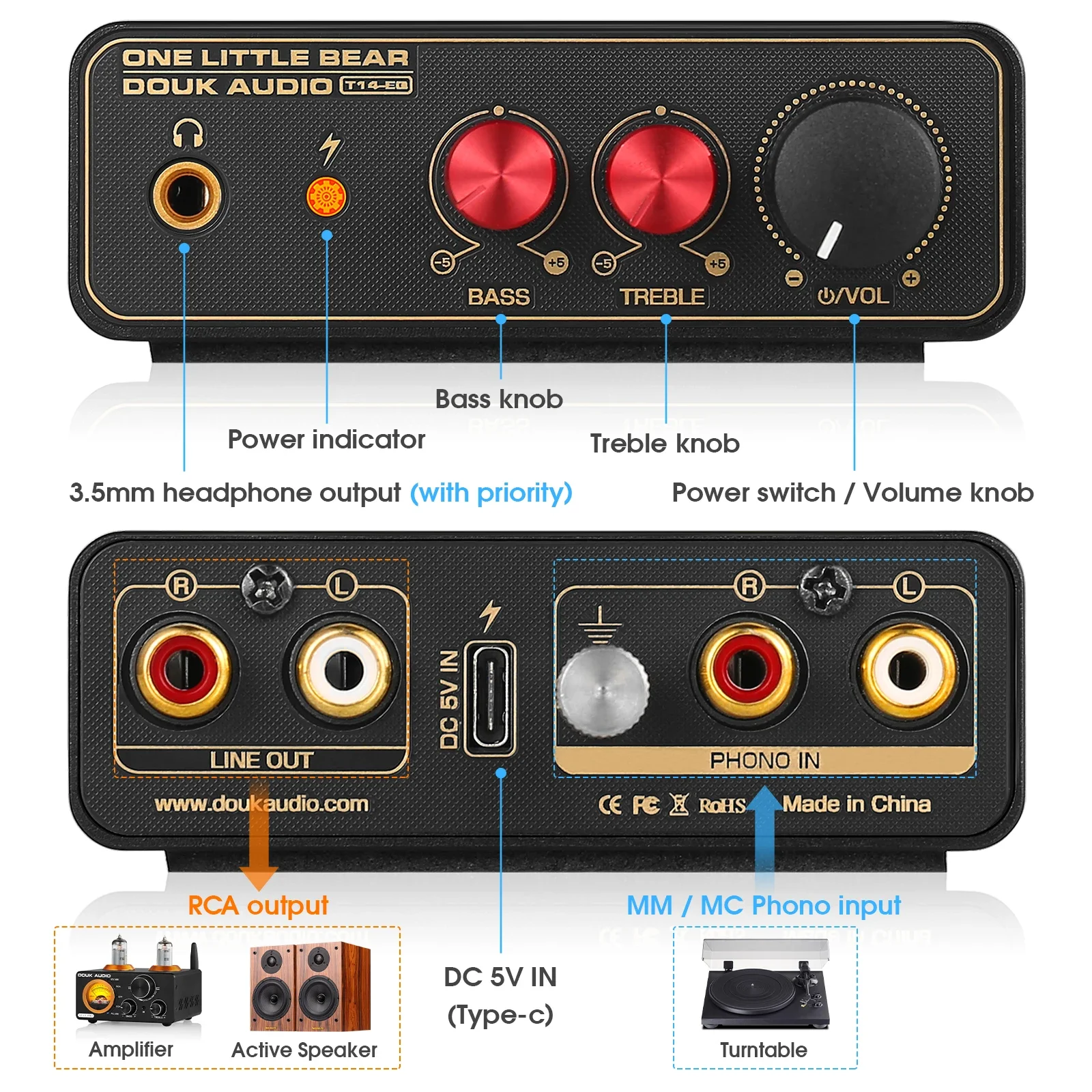 Douk Audio T14-EQ Stereo RIAA  - Passive Preamp 评论和价格