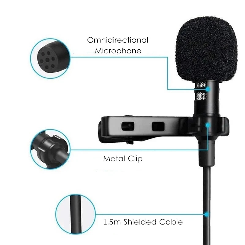 1-5pcs Portable USB Mini Laval - Microphone Capsule 评论和价格