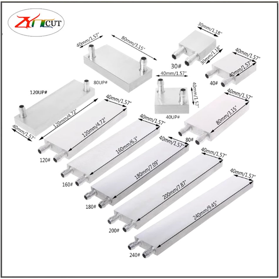 40 80mm CPU Aluminum water-coo - Heatsink Aluminum 评论和价格