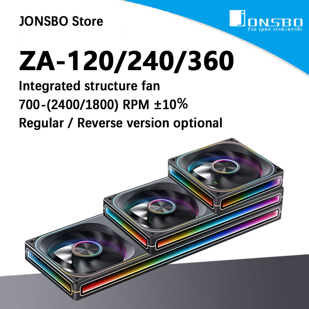 JONSBO ZA-120/240/360 ARGB 12/ - Heatsink Aluminum 评论和价格