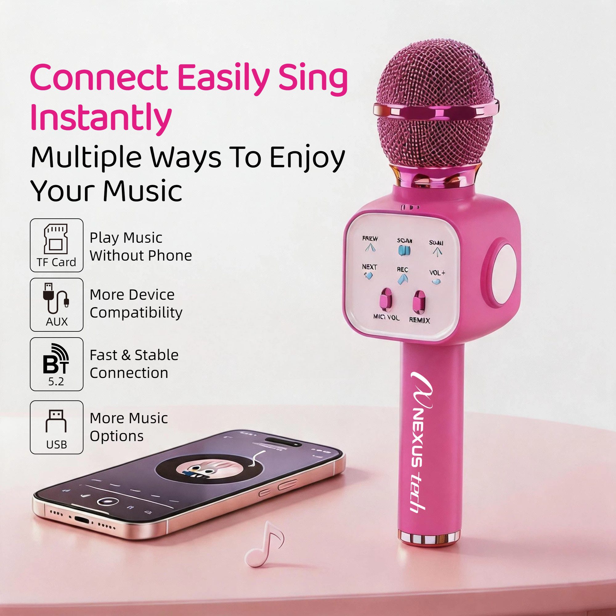 Wireless Bluetooth 5.2 Karaoke - Microphone Capsule 评论和价格