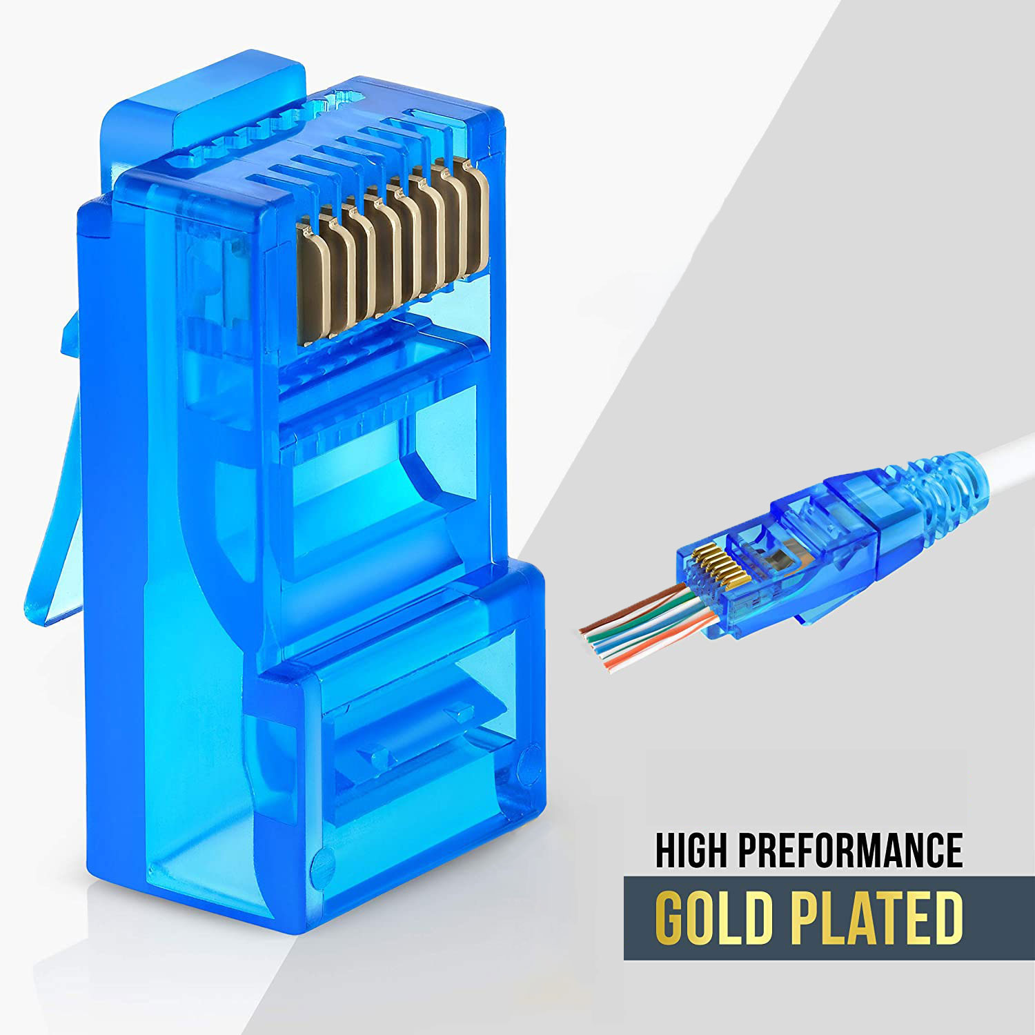 50PCS RJ45 Cat6 Pass Through C - Rj45 Jack 评论和价格